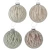 12-delige Set: Kerstballen "Batic" Groen/beige - Ø 8 Cm -Boltze boltze 12 delige set kerstballen batic groen beige o 8 cm