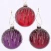 12-delige Set: Kerstballen "Ronga" Paars/rood - Ø 8 Cm -Boltze boltze 12 delige set kerstballen ronga paars rood o 8 cm
