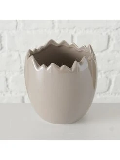 2-delige Set: Bloempotten "Enya" Taupe - (H)12 X Ø 12 Cm -Boltze boltze 2 delige set bloempotten enya taupe h 12 x o 12 cm 2