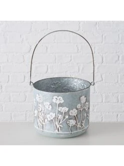 2-delige Set: Bloempotten "Filipa" Zilverkleurig -Boltze boltze 2 delige set bloempotten filipa zilverkleurig 3