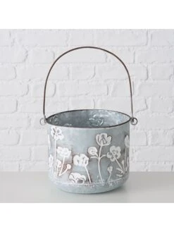 2-delige Set: Bloempotten "Filipa" Zilverkleurig -Boltze boltze 2 delige set bloempotten filipa zilverkleurig 4