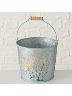 2-delige Set: Bloempotten "Floriana" Zilverkleurig -Boltze boltze 2 delige set bloempotten floriana zilverkleurig 2