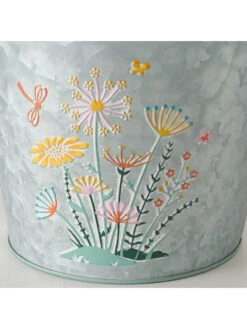 2-delige Set: Bloempotten "Floriana" Zilverkleurig -Boltze boltze 2 delige set bloempotten floriana zilverkleurig 4