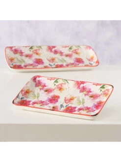 2-delige Set: Borden "Karella" Crème/roze -Boltze boltze 2 delige set borden karella creme roze 4