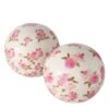 2-delige Set: Decoratieve Ballen "Roselia" Wit/roze - Ø 12 Cm -Boltze boltze 2 delige set decoratieve ballen roselia wit roze o 12 cm