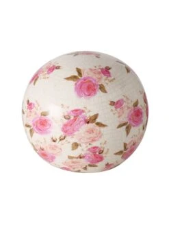 2-delige Set: Decoratieve Ballen "Roselia" Wit/roze - Ø 12 Cm -Boltze boltze 2 delige set decoratieve ballen roselia wit roze o 12 cm 2