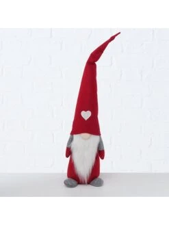 2-delige Set: Decoratieve Figuren "Bibiano" Grijs/rood - (H)50 Cm -Boltze boltze 2 delige set decoratieve figuren bibiano grijs rood h 50 cm 2