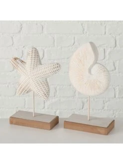 Boltze -Boltze boltze 2 delige set decoratieve figuren creme h 29 5 cm 1