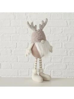 2-delige Set: Decoratieve Figuren "Devid" Grijs/wit - (H)30 Cm -Boltze boltze 2 delige set decoratieve figuren devid grijs wit h 30 cm 3