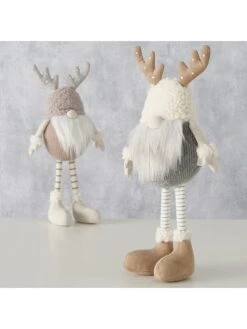 2-delige Set: Decoratieve Figuren "Devid" Grijs/wit - (H)30 Cm -Boltze boltze 2 delige set decoratieve figuren devid grijs wit h 30 cm 4