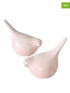 2-delige Set: Decoratieve Figuren "Nany" Lichtroze - (H)11 Cm