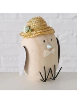 2-delige Set: Decoratieve Figuren "Vogel" Naturel - (H)11 X Ø 8 Cm -Boltze boltze 2 delige set decoratieve figuren vogel naturel h 11 x o 8 cm 2