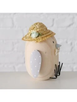 2-delige Set: Decoratieve Figuren "Vogel" Naturel - (H)11 X Ø 8 Cm -Boltze boltze 2 delige set decoratieve figuren vogel naturel h 11 x o 8 cm 4