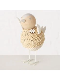 2-delige Set: Decoratieve Figuren "Weavy" Naturel - (H)12 X Ø 9 Cm -Boltze boltze 2 delige set decoratieve figuren weavy naturel h 12 x o 9 cm 2