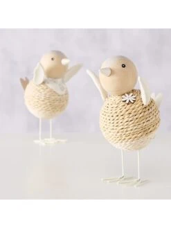 2-delige Set: Decoratieve Figuren "Weavy" Naturel - (H)12 X Ø 9 Cm -Boltze boltze 2 delige set decoratieve figuren weavy naturel h 12 x o 9 cm 4