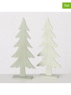 2-delige Set: Decoratieve Objecten "Ilian" Mintgroen - (B)28 X (H)61 Cm