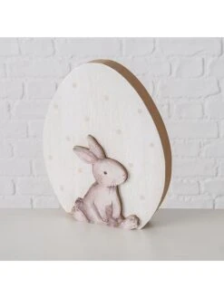 Boltze -Boltze boltze 2 delige set decoratieve objecten knuffi wit lichtroze h 18 cm 1