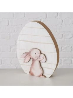 2-delige Set: Decoratieve Objecten "Knuffi" Wit/lichtroze - (H)18 Cm -Boltze boltze 2 delige set decoratieve objecten knuffi wit lichtroze h 18 cm 2