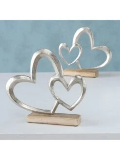 2-delige Set: Decoratieve Objecten "Miora" Naturel/zilverkleurig -Boltze boltze 2 delige set decoratieve objecten miora naturel zilverkleurig 4