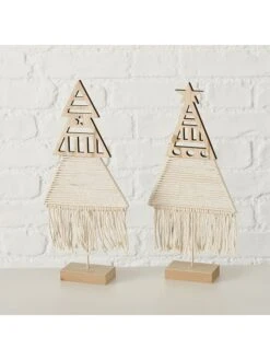 2-delige Set: Decoratieve Objecten "Oletta" Lichtbruin - (B)14 X (H)30 Cm -Boltze boltze 2 delige set decoratieve objecten oletta lichtbruin b 14 x h 30 cm 2