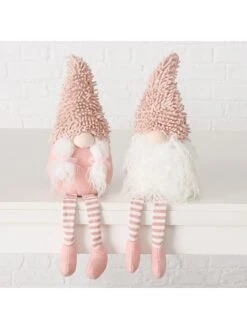 2-delige Set: Decoratieve Randzitter Figuren "Leonessy" Lichtroze - (H)61 Cm -Boltze boltze 2 delige set decoratieve randzitter figuren leonessy lichtroze h 61 cm 2