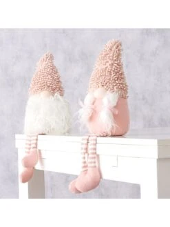 2-delige Set: Decoratieve Randzitter Figuren "Leonessy" Lichtroze - (H)61 Cm -Boltze boltze 2 delige set decoratieve randzitter figuren leonessy lichtroze h 61 cm 7