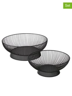 2-delige Set: Decoratieve Schalen "Balu" Zwart