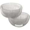 2-delige Set: Decoratieve Schalen "Seoul" Zilverkleurig -Boltze boltze 2 delige set decoratieve schalen seoul zilverkleurig