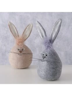 2-delige Set: Deurstoppers "Gabsy" Beige/grijs - (H)34 Cm -Boltze boltze 2 delige set deurstoppers gabsy beige grijs h 34 cm 5