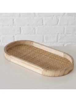 2-delige Set: Dienbladen "Ceres" Naturel -Boltze boltze 2 delige set dienbladen ceres naturel 2