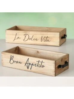 2-delige Set: Dienbladen "Cucina" Naturel -Boltze boltze 2 delige set dienbladen cucina naturel 4