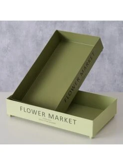 2-delige Set: Dienbladen "Flower Market" Meerkleurig - (B)36 Cm -Boltze boltze 2 delige set dienbladen flower market meerkleurig b 36 cm 4