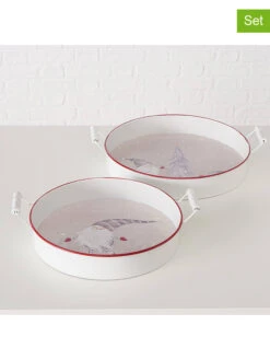 2-delige Set: Dienbladen "Mikkel" Wit