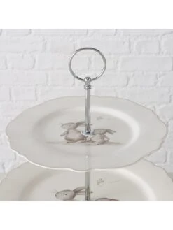 2-delige Set: Etagères "Knuffi" Wit - (H)23 X Ø 27 Cm -Boltze boltze 2 delige set etageres knuffi wit h 23 x o 27 cm 3