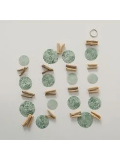 2-delige Set: Guirlandes "Peona" Lichtblauw/lichtbruin - (L)180 Cm -Boltze boltze 2 delige set guirlandes peona lichtblauw lichtbruin l 180 cm 2