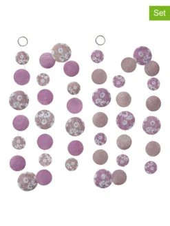 2-delige Set: Guirlandes "Sarah" Paars - (L)180 Cm