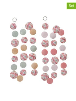 2-delige Set: Guirlandes "Vanessa" Lichtroze/roze - (L)180 Cm