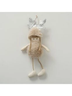 2-delige Set: Hangende Figuren "Darlina" Beige/grijs - (H)30 Cm -Boltze boltze 2 delige set hangende figuren darlina beige grijs h 30 cm 3