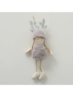 2-delige Set: Hangende Figuren "Darlina" Beige/grijs - (H)30 Cm -Boltze boltze 2 delige set hangende figuren darlina beige grijs h 30 cm 4