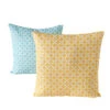 2-delige Set: Kussen "Goma" Lichtblauw/geel - (L)45 X (B)45 Cm