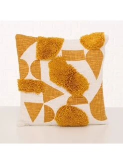 2-delige Set: Kussens "Hobee" Oranje Wit- (L)45 X (B)45 Cm -Boltze boltze 2 delige set kussens hobee oranje wit l 45 x b 45 cm 2