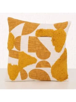 2-delige Set: Kussens "Hobee" Oranje Wit- (L)45 X (B)45 Cm -Boltze boltze 2 delige set kussens hobee oranje wit l 45 x b 45 cm 3