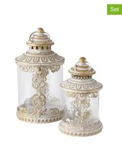 2-delige Set: Lantaarns "Semira" Beige