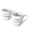 2-delige Set: Mokken "Birthday" Wit/meerkleurig - 480 Ml -Boltze boltze 2 delige set mokken birthday wit meerkleurig 480 ml