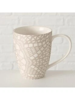 2-delige Set: Mokken "Shanaya" Beige - 330 Ml -Boltze boltze 2 delige set mokken shanaya beige 330 ml 2