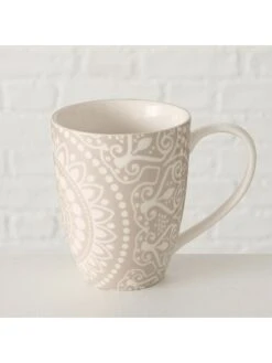 2-delige Set: Mokken "Shanaya" Beige - 330 Ml -Boltze boltze 2 delige set mokken shanaya beige 330 ml 3