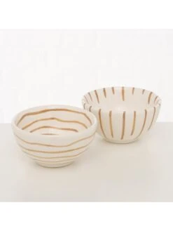 2-delige Set: Mueslikommen "Bluya" Wit/goudkleurig - 110 Ml -Boltze boltze 2 delige set mueslikommen bluya wit goudkleurig 110 ml 5