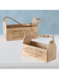 2-delige Set: Opbergkisten "Gardela" Lichtbruin -Boltze boltze 2 delige set opbergkisten gardela lichtbruin 3