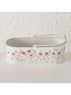 2-delige Set: Plantenpotten "Babette" Wit/meerkleurig -Boltze boltze 2 delige set plantenpotten babette wit meerkleurig 2