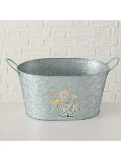 2-delige Set: Plantenpotten "Floriana" Grijs -Boltze boltze 2 delige set plantenpotten floriana grijs 2